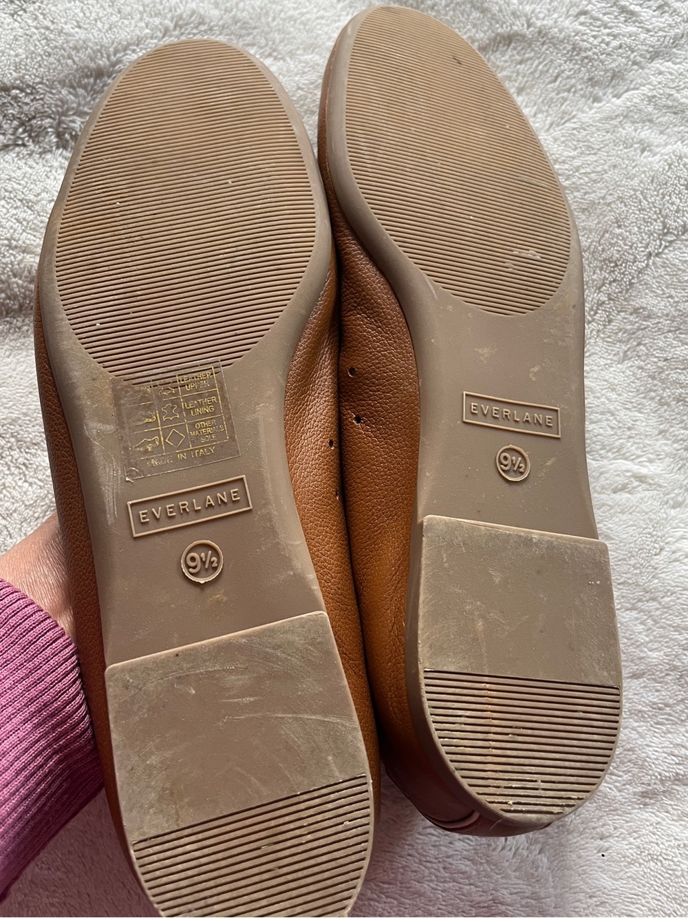 Everlane The Day Glove Brown Slip-On Leather Ballet Flats, 9.5 - Picture 4 of 5